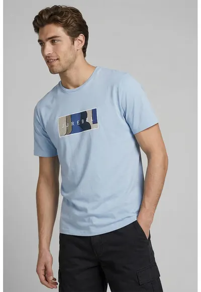 Tricou din bumbac Thomas - Albastru deschis