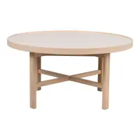 Măsuță de cafea în culoare naturală rotundă cu blat ceramic 90x90 cm Marsden – Rowico