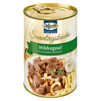 Ragu de Vanat in Sos de Ciuperci Salbatice, 400 g, Keunecke