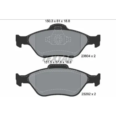 Set placute frana, frana disc TEXTAR 2360406