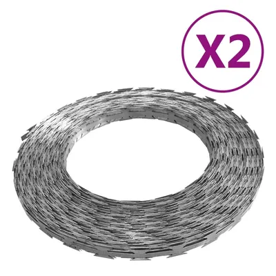 vidaXL Sârmă ghimpată BTO-22 NATO, 2 buc., 100 m, oțel