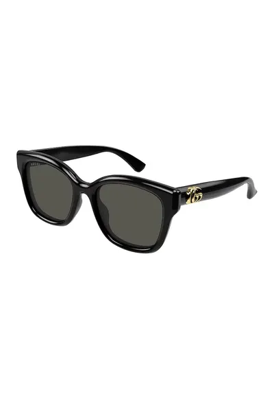 Ochelari de soare patrati cu logo - Negru