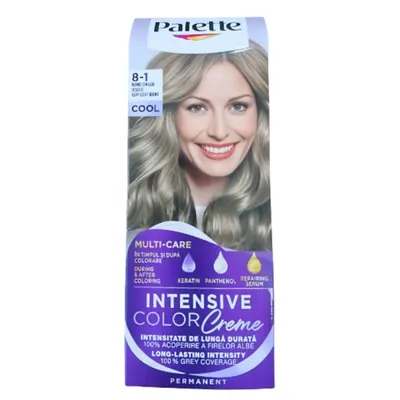 Vopsea de Par Permanenta Palette Intensive Color Creme 8-1 Blond Cenusiu Deschis, 110 ml