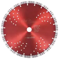 Gossi disc diamantat de taiere cu segmente turbo si gauri otel 300 mm