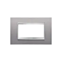 Placa ornament Chorus LUX - METAL - 4 module- BRUSHED STAINLESS STEEL - CHORUS