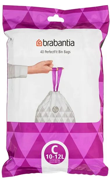 Sac de gunoi Brabantia - PerfectFit Sort&Go/Touch N, mărimea C, 10 - 12 l, 40 buc