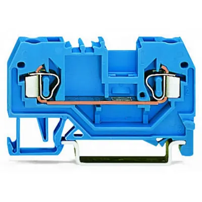 2-conductor through terminal block; 2.5 mm²; suitable for Ex i applications; center marking; for DIN-rail 35 x 15 and 35 x 7.5; CAGE CLAMP®; 2,50 mm²; blue