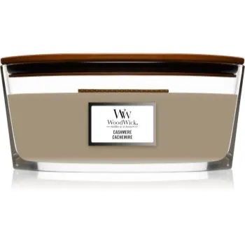 Woodwick Cashmere lumânare parfumată cu fitil din lemn (hearthwick)