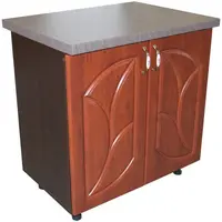 Masca pentru chiuveta cu 2 usi 80 cm Zebra, Wenge/MDF Cedru Frunza, cu blat Beton 80 x 85 x 60