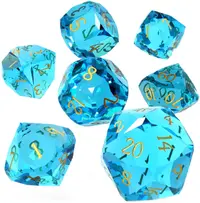 Set de zaruri GlassStaff - Glass RPG Dice Set, Saphrium Eternal (7 buc.)
