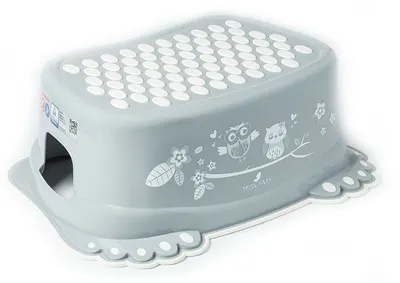 Treaptă pentru baie pentru copii Baby - OWL, gri