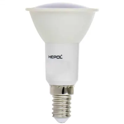 Bec LED HEPOL, forma spot, E14, 6.5W, 30000 ore, lumina calda