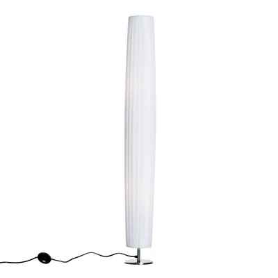 Homcom Lampada da Terra in Acciaio, Bianco, 15x15x120cm