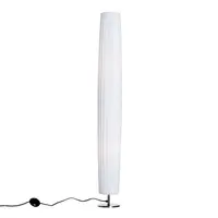 Homcom Lampada da Terra in Acciaio, Bianco, 15x15x120cm