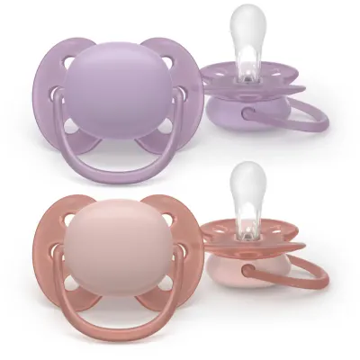 Philips Avent Ultrasoft SCF091/43 6-18 m suzetă Girl 2 buc