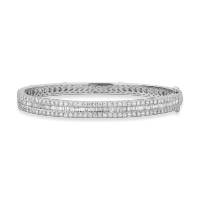 Bratara din aur alb cu diamante baguette si rotunde de 2.67ct