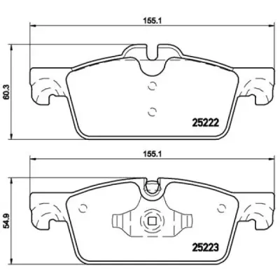 Set placute frana, frana disc BREMBO P 61 112