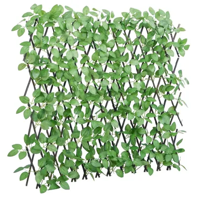 vidaXL Spalier cu iederă artificială, extensibil, verde, 180x65 cm