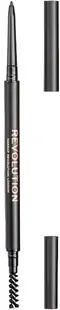 Makeup Revolution Creion pentru sprâncene cu pensulă Precise, Medium Brown