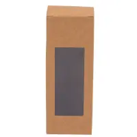 Cutie dreptunghiulară cu fereastră – kraft (set 50 buc) 9x9x18cm - Default Title