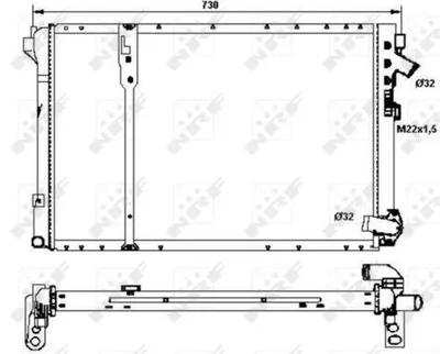Radiator apa racire motor RENAULT ESPACE III, LAGUNA I 2.2D intre 1996-2001
