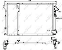 Radiator apa racire motor RENAULT ESPACE III, LAGUNA I 2.2D intre 1996-2001