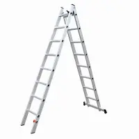 Scara combinata din aluminiu MESTERINO TOOLS JL-206-2X9, 4.3 metri, 2x9 trepte, greutate maxima 115 kg