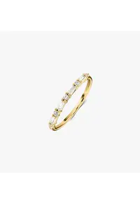 Inel argint Golden Baguette - Zirconiu