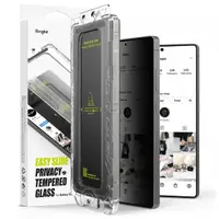 Folie de protectie Ecran Privacy Ringke Easy Slide pentru Samsung Galaxy S25 Ultra S938, Sticla Securizata, Full Glue, Set 2 bucati