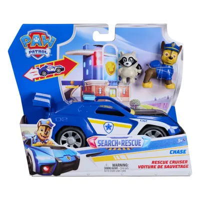 Set de joaca vehicul si figurine, Paw Patrol, Search and Rescue Cruiser, Chase, 20155158