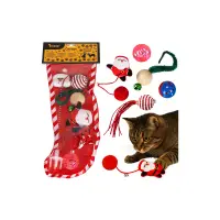 Set jucarii pisica, tematica Craciun, 6 modele diferite, multicolor