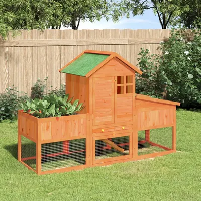Gossi cusca pentru iepuri maro 170x63x113 cm lemn masiv de pin