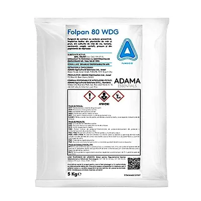 Folpan 80WDG 5 kg fungicid contact Adama (vita de vie, mar, prun, ceapa, cartofi, hamei, tomate rasad) - Default Title