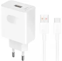 Incarcator Retea Cu Cablu USB-C Honor Adapter 2 HN-200330E00 5503ABQX, 66W, 6A, 1 x USB-A (Alb)