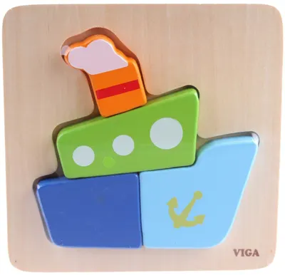 Puzzle pentru copii Viga - Navă, 4 piese