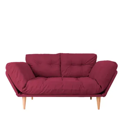 Canapea extensibila NINA, 3 locuri, rosu inchis, 190x85x80 cm