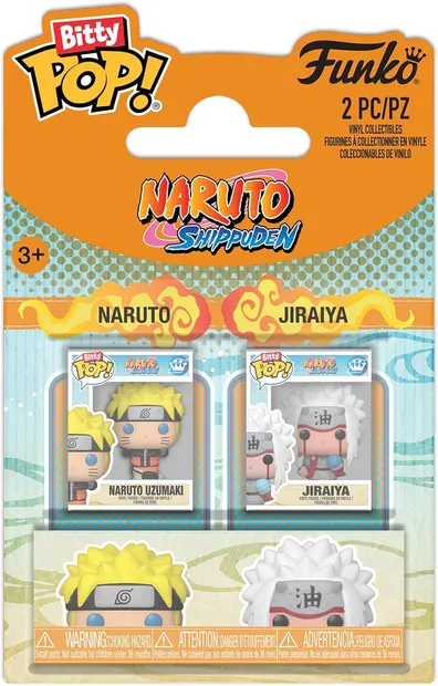 Set mini figurine Funko Bitty POP! Animation: Naruto Shippuden - Naruto & Jiraiya