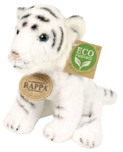 Jucărie de pluș Rappa Eco Friends - Tigru alb, 15 cm