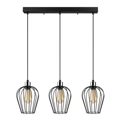 Lustră de 3 becuri Opviq lights Tel Long, negru