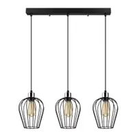 Lustră de 3 becuri Opviq lights Tel Long, negru