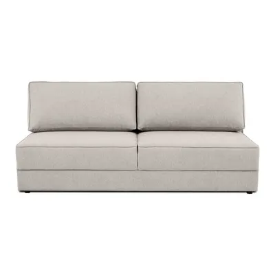 Canapea bej extensibilă/cu spațiu de depozitare 202 cm Dora – Scandic