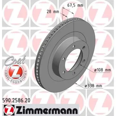 Disc frana ZIMMERMANN 590.2586.20