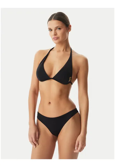 Costum de baie bikini pentru femei - Emporio Armani - negru - material elastic - set