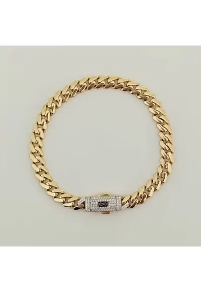 Bratara Aurie Monaco Pure Luxury - 18cm - ajustabila - cu cristale zirconia