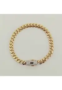 Bratara Aurie Monaco Pure Luxury - 18cm - ajustabila - cu cristale zirconia