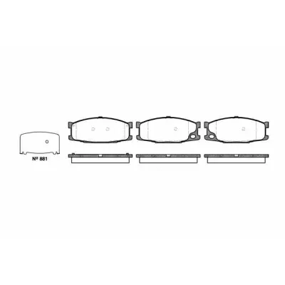 Set placute frana, frana disc REMSA 0283.10