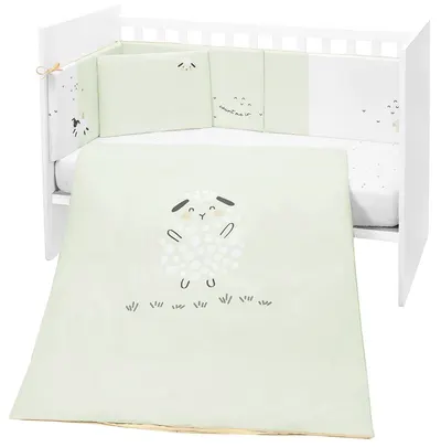 Set dormitor bebeluș din 6 piese KikkaBoo Sleepy Sheep - 70 х 140 cm