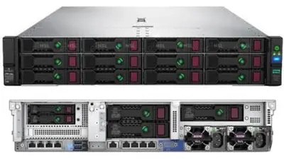 Server Storage Refurbished HP ProLiant DL380 G10, 2 x Intel Xeon Gold 6246 12-Core 3.3 - 4.2GHz, 128GB DDR4, 2 x SSD 1TB SATA Kingston KC600 + 6 x 8TB HDD SATA-Nou, Raid HP P408i-a SR, 4 x Gbit, 19 lff + 2 sff, 2 x Surse 800W HS
