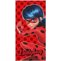 Prosop pentru copii roșu din bumbac 70x140 cm Miraculous – Jerry Fabrics