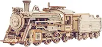 Puzzle 3D din lemn Robo Time din 308 de piese - Prima locomotivă cu abur